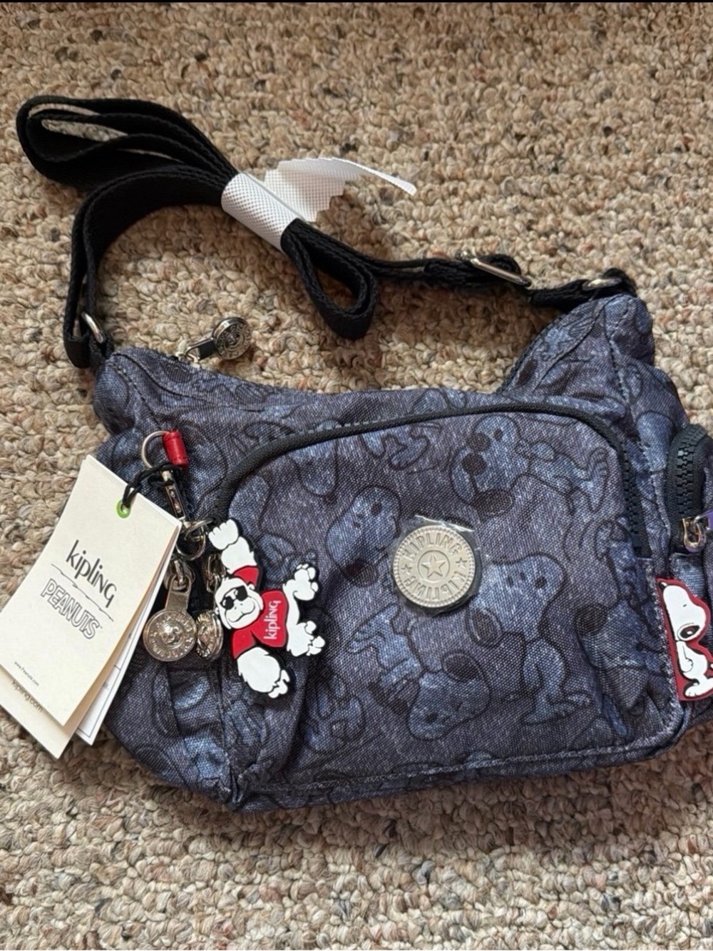 Snoopy Kipling Gabbie Mini Crossbody Bag